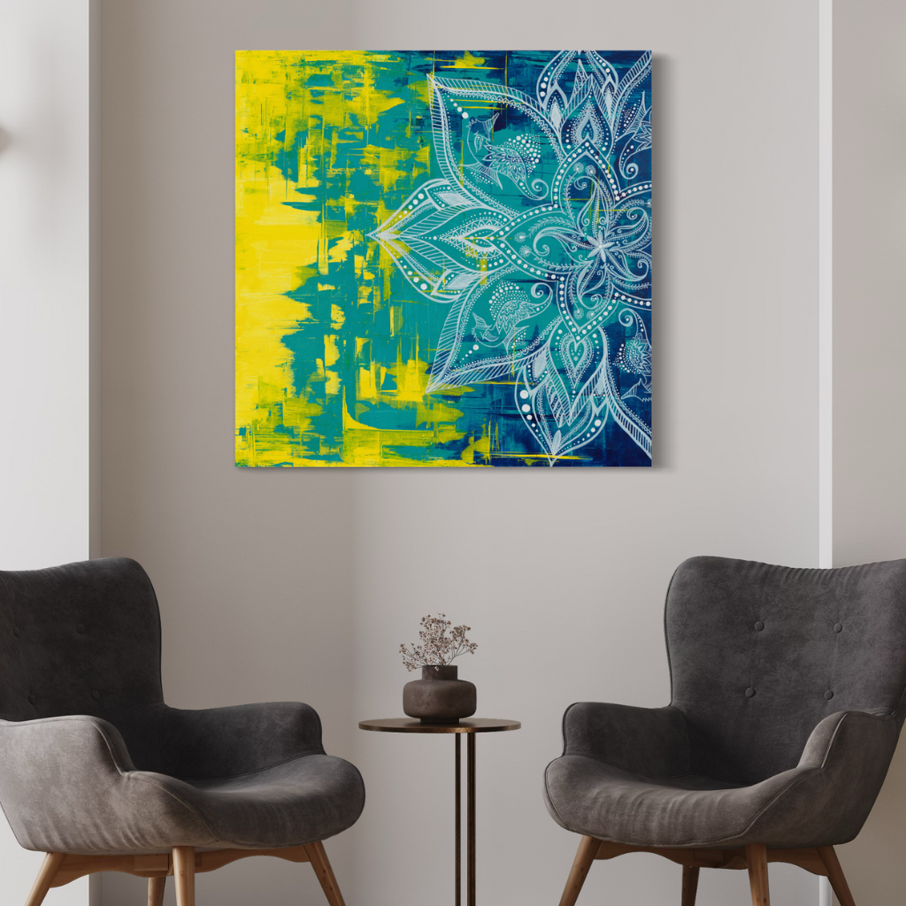 Bring home the essence of zen with premium mandala canvas prints, whether it's your home, office, spa, yoga studio or any other creative space. Handcrafted with precision for a touch of elegance.