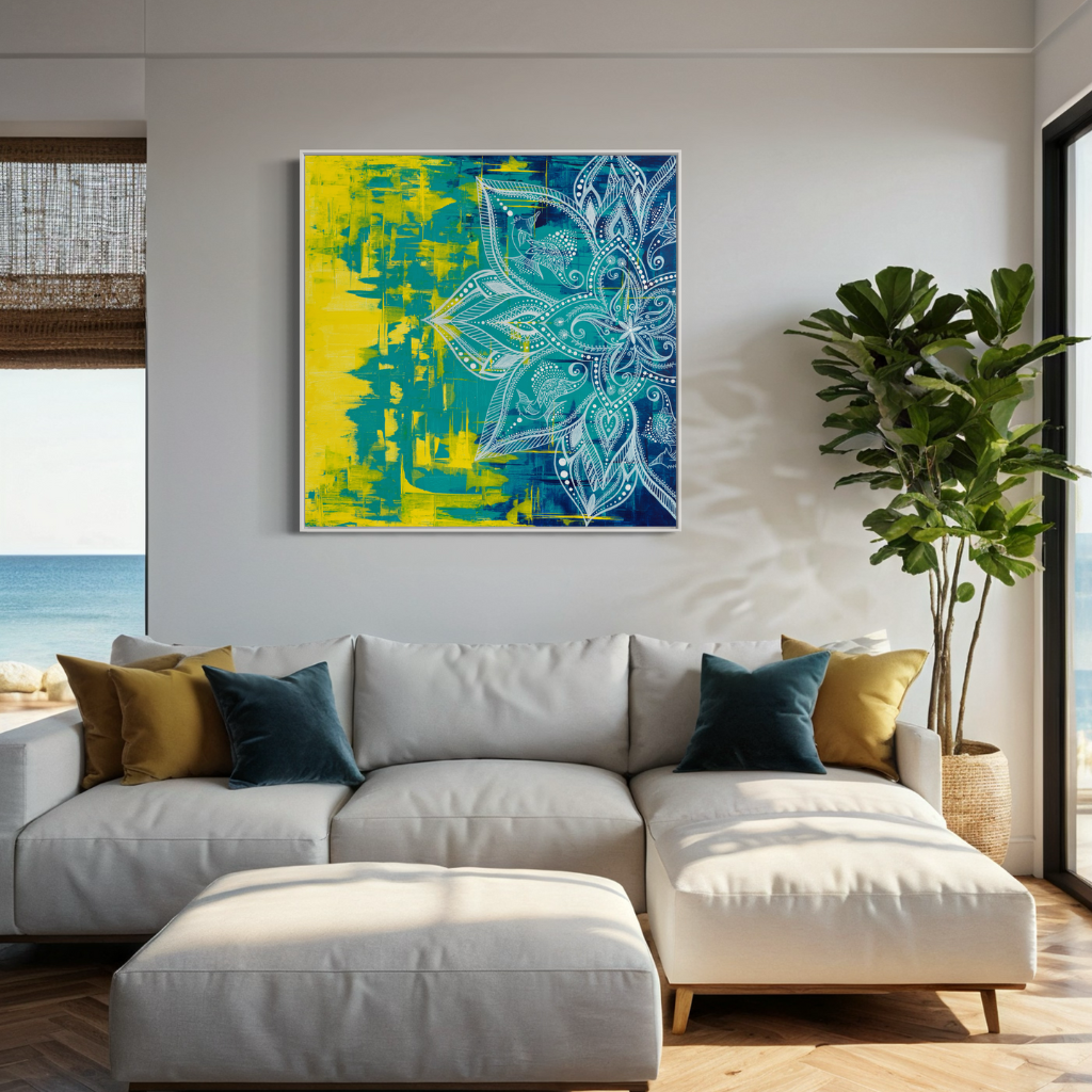 Bring home the essence of zen with premium mandala canvas prints, whether it's your home, office, spa, yoga studio or any other creative space. Handcrafted with precision for a touch of elegance.