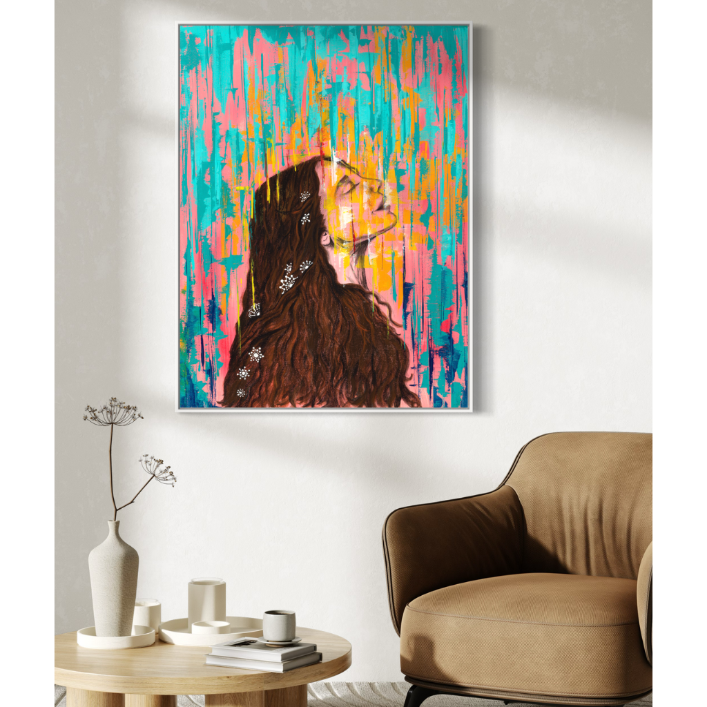 Transform your space with premium quality canvas print of hand painted artwork by Maya. Choose from framed or non-framed options for a touch of elegance. Elevate your decor with our exquisite collection.